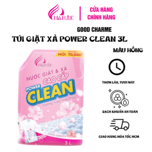 Túi Nước Giặt Xả GOOD CHARME POWER CLEAN MÀU HỒNG 3L