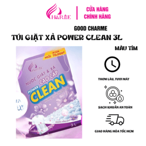Túi Nước Giặt Xả GOOD CHARME POWER CLEAN MÀU TÍM 3L