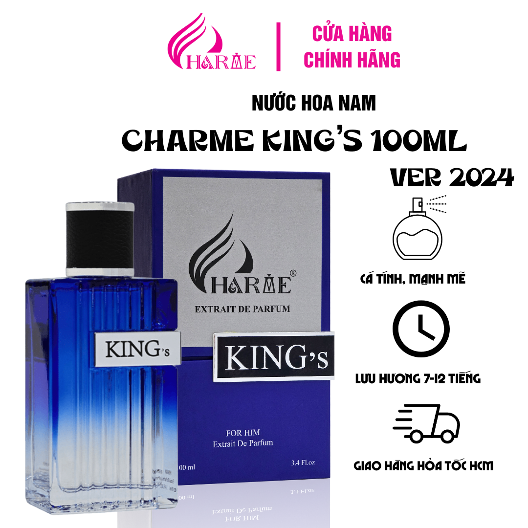 NƯỚC HOA NAM CHARME KING'S 100ML BẢN MỚI