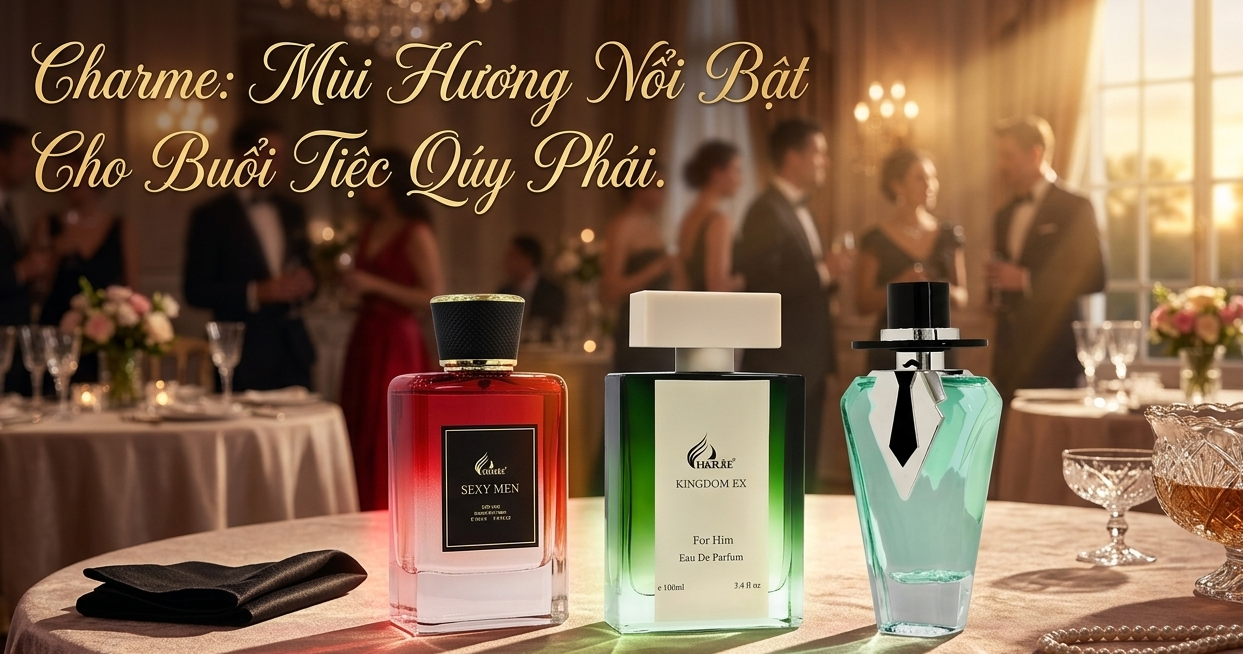 Nước hoa Charme đi tiệc mùi nào nổi bật? Top 3 mùi sang trọng cho nam