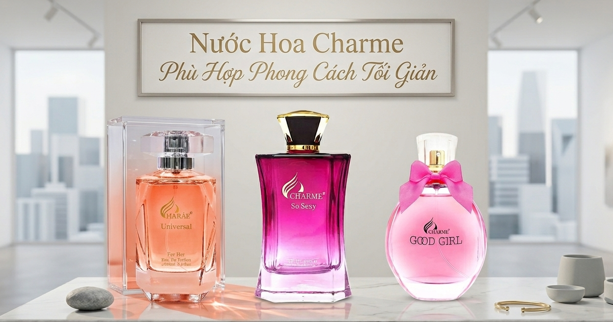 Nước hoa Charme nữ phong cách tối giản: Top 3 mùi nhẹ nhàng, tinh tế