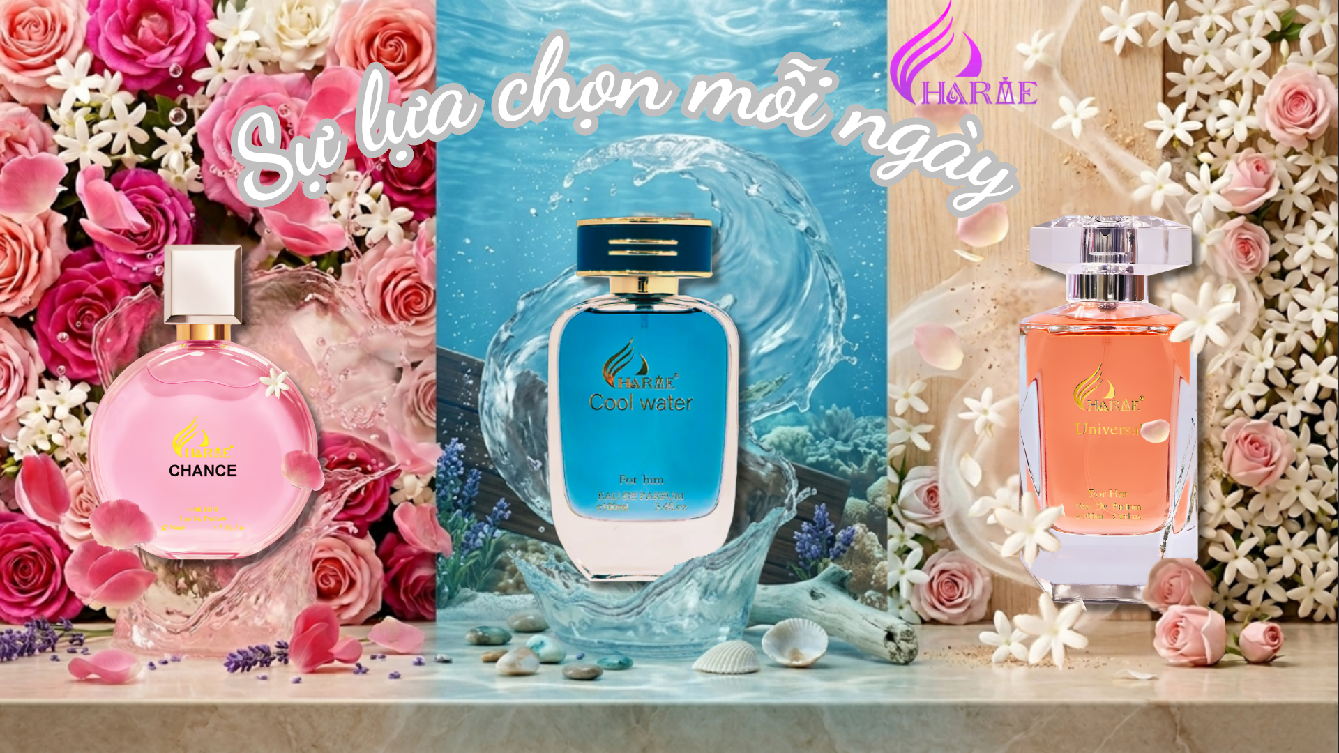 Nước hoa Charme Perfume lựa chọn cho cuộc sống hàng ngày, nhẹ nhàng dễ dùng