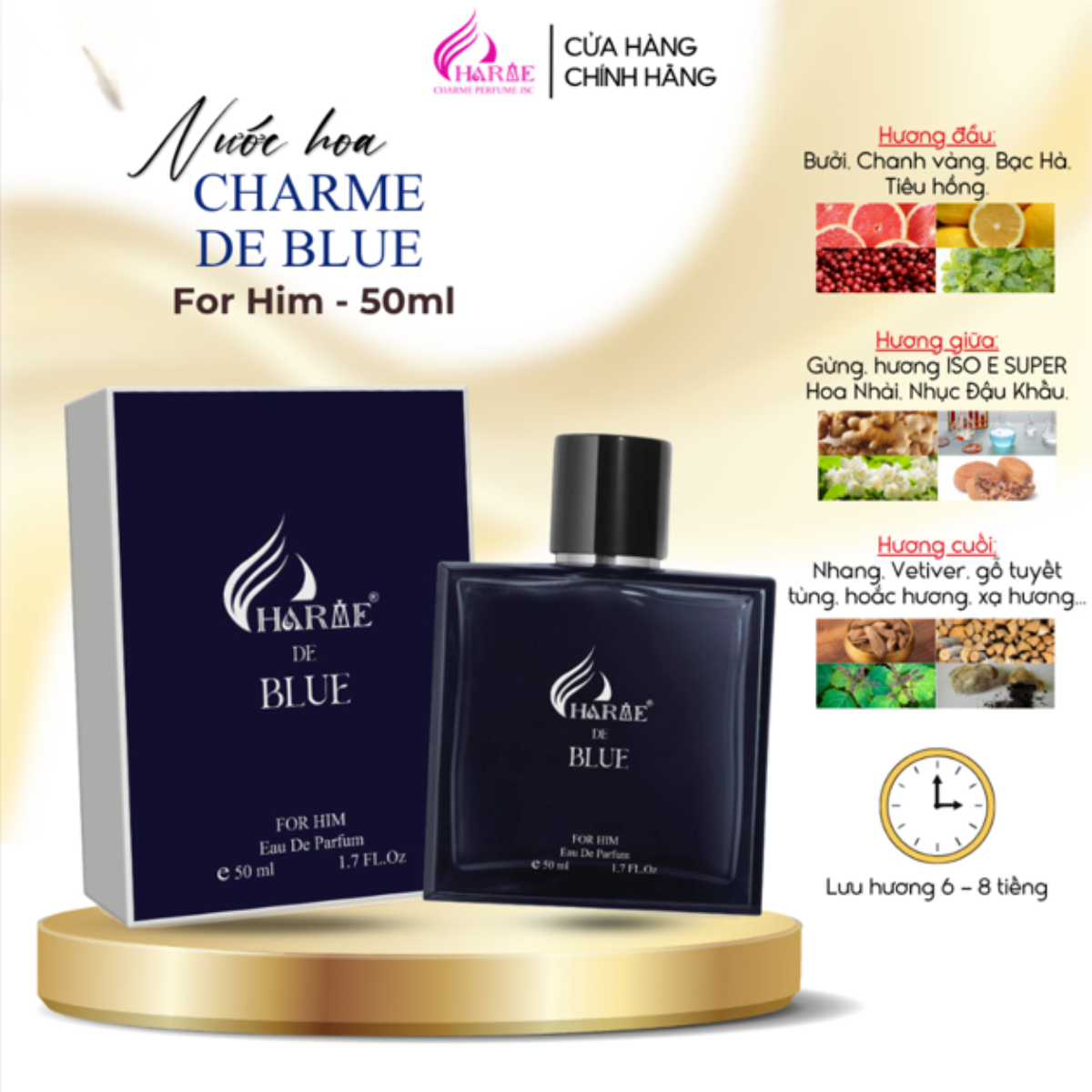 NƯỚC HOA CHARME DE BLUE 50ML
